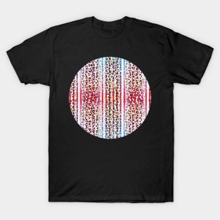 Colourful gradient unique flowers leopard stripes abstract modern 253 Pattern T-Shirt
